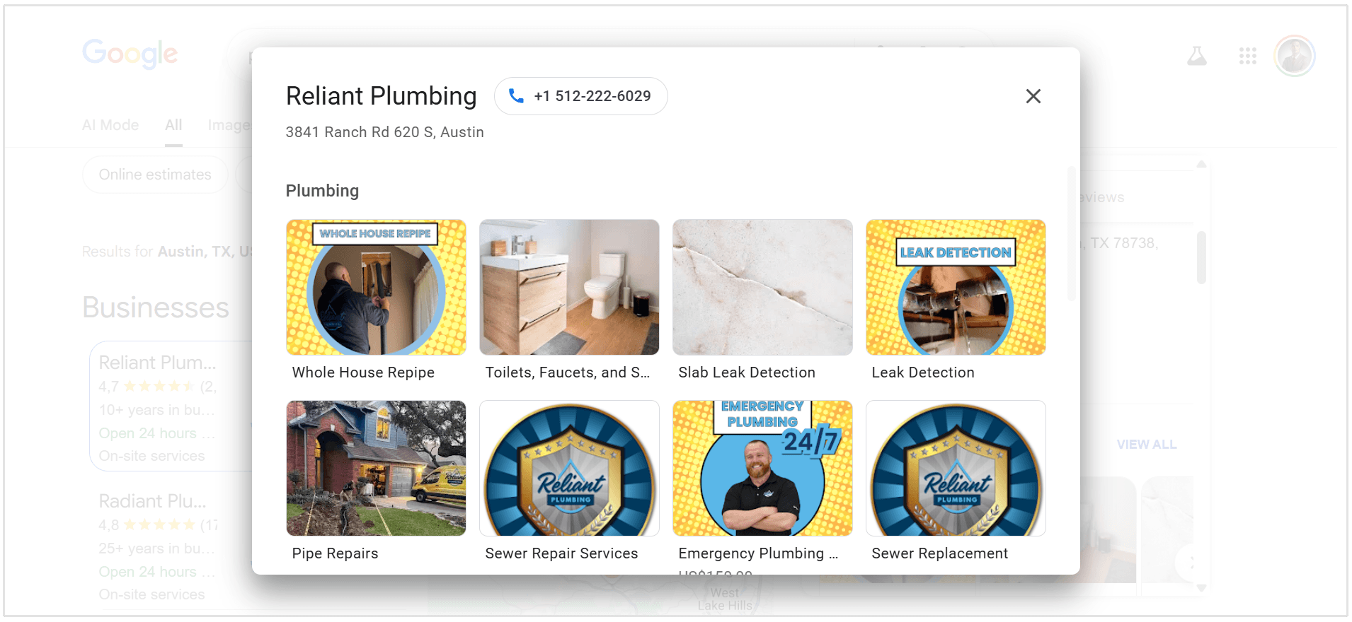 GBP products and services